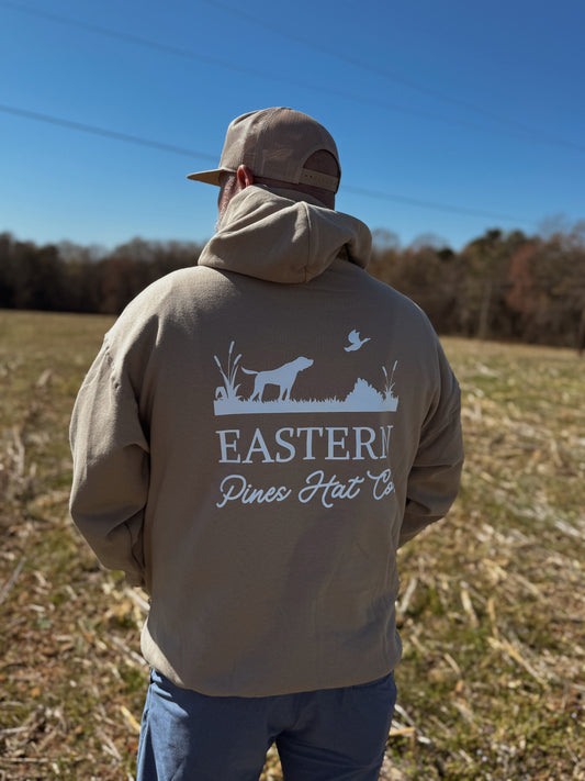 Hoodie tan/white