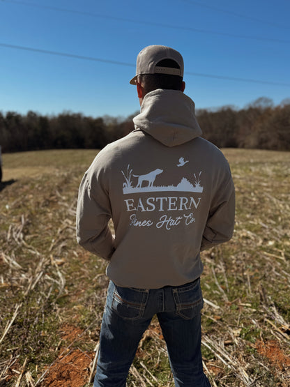 Hoodie tan/white