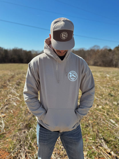 Hoodie tan/white